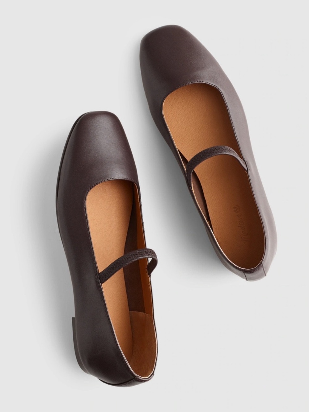 Madewell Greta Ballet Flats in Coffee Bean Size 5 NWOB